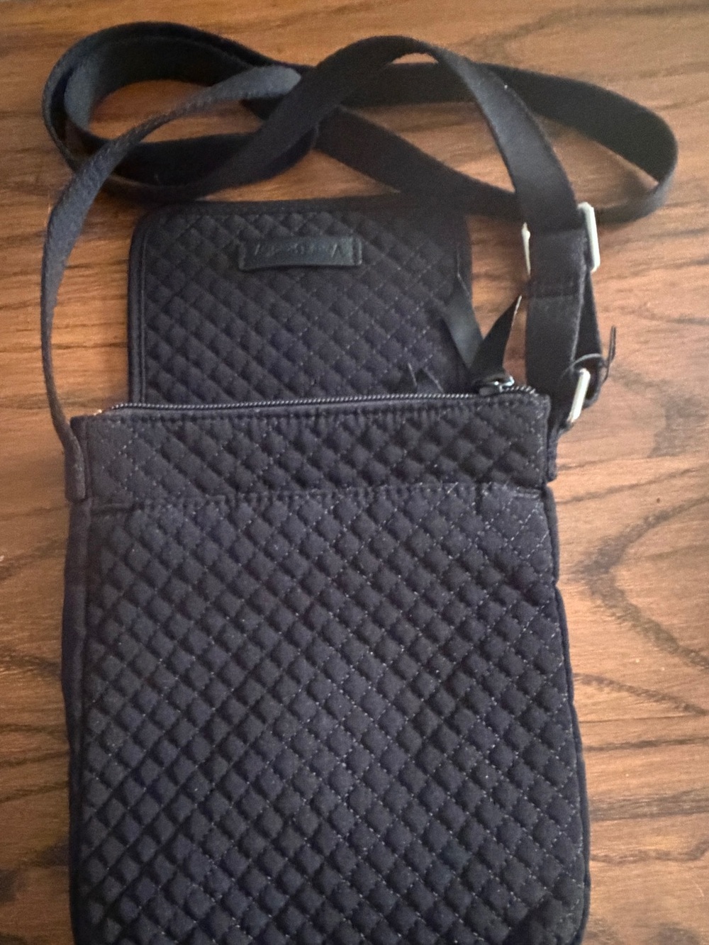 Vera Bradley Black Quilted Crossbody Messenger - Picture 3 of 3